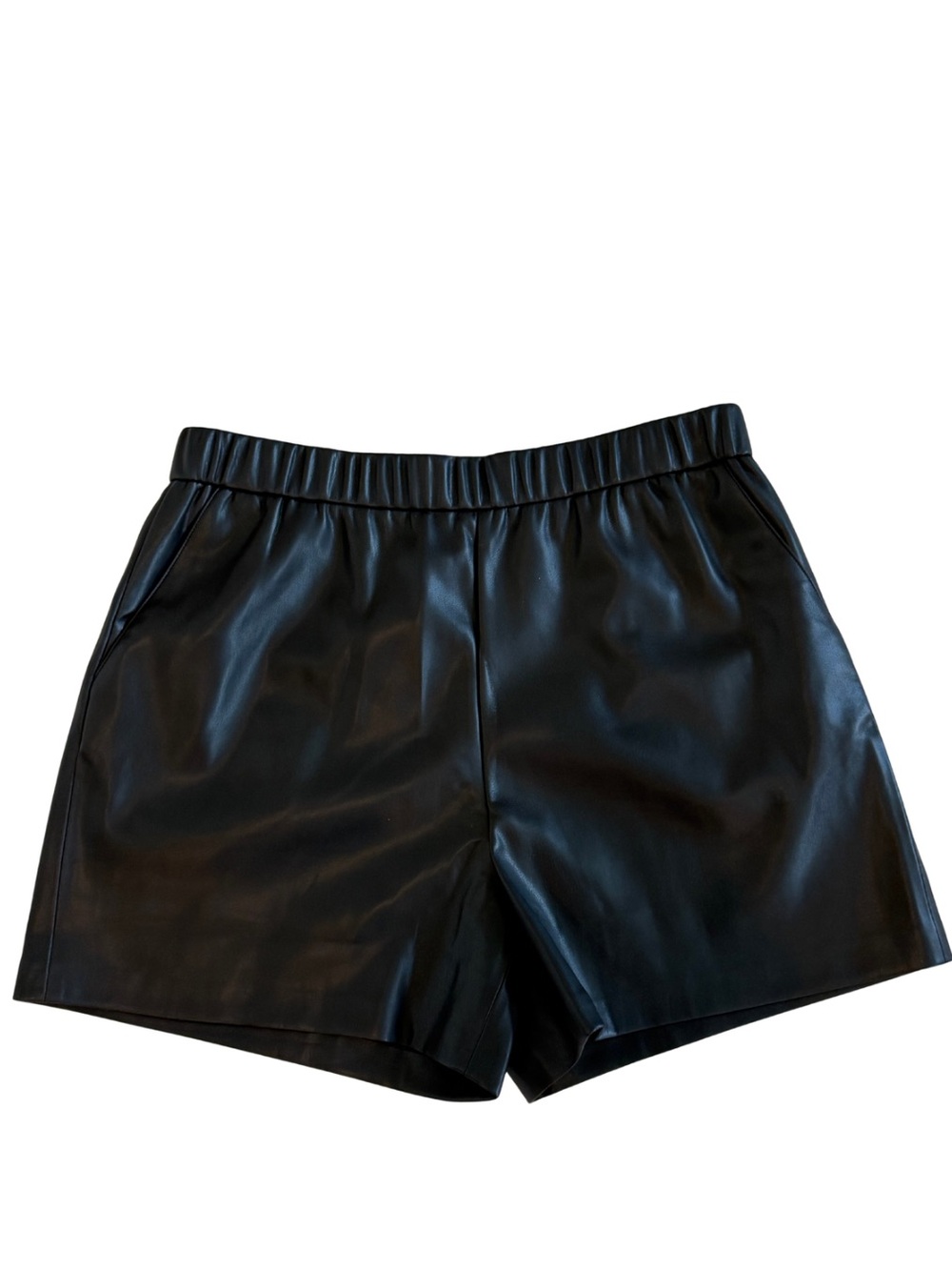 Z SUPPLY Tia Black Faux Leather Shorts Size Large